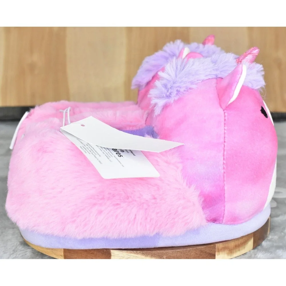 Jazwares Squishmallows Girls Size S 11/12 Lola The Unicorn Pink Slippers